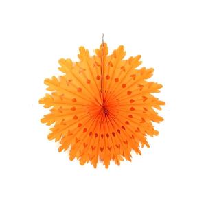 ABANICO CALADO 30CM NARANJA