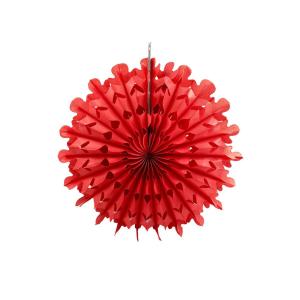 ABANICO CALADO 30CM ROJO