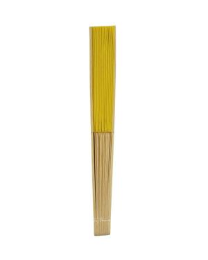 ABANICO CALADO 38 X 21 CM AMARILLO