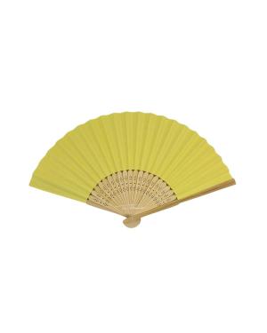 ABANICO CALADO 38 X 21 CM AMARILLO PALIDO