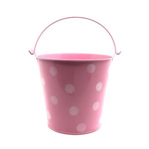 BALDE C/LUNARES 15 X 11 X 14 CM ROSADO