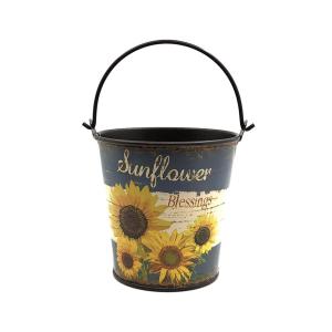 BALDE DECORADO 10.5X10.5X7.5 CM *SUNFLOWER*