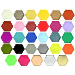BANDEJA HEXAG 25X22CM FUCSIA FL