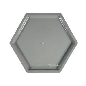 BANDEJA HEXAG 25X22CM GRIS CLARO