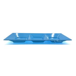 BANDEJA RECT. 38X17.5CM X3U CELESTE