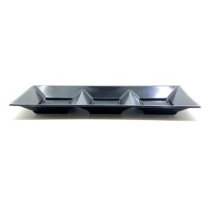 BANDEJA RECT. 38X17.5CM X3U NEGRO