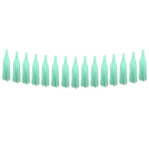 BANDERIN 15 FLECOS LISO 4,2M - VERDE AGUA