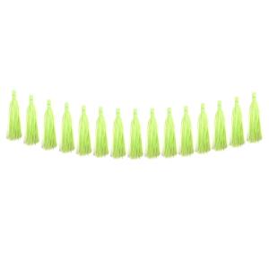 BANDERIN 15 FLECOS LISO 4,2M - VERDE MANZANA