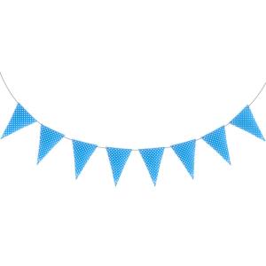 BANDERIN CON LUNARES CELESTE