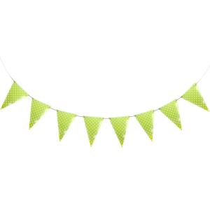 BANDERIN CON LUNARES VERDE MANZANA