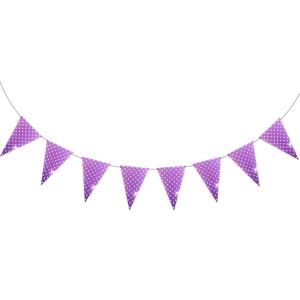 BANDERIN CON LUNARES VIOLETA