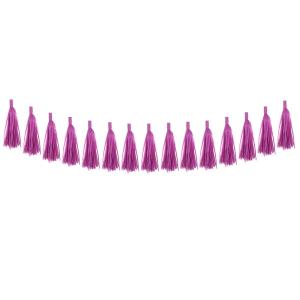BANDERIN DE FLECOS LISOS 4,2 MT- PURPURA