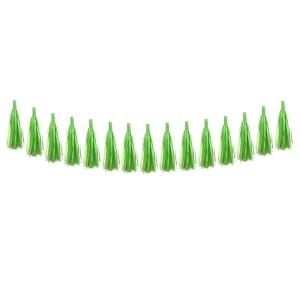 BANDERIN DE FLECOS LISO 4,2M - VERDE LIMÓN