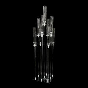 BASE RECT ACRILIC 9 CANDELABROS