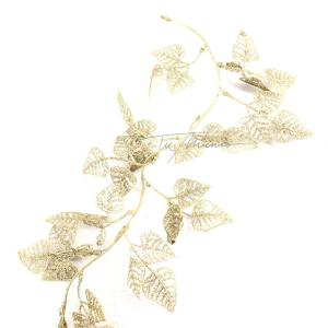 BOA DECO HOJAS CALADAS CHAMPAGNE