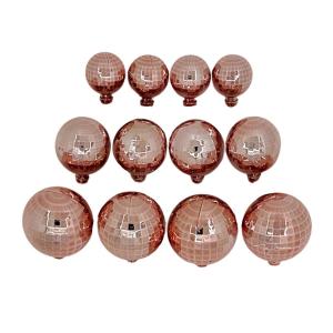BOLA DISCO DECORATIVA RO 3CM 4CM Y 5CM X 12 UN