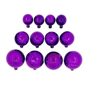 BOLA DISCO DECORATIVA VI 3CM 4CM Y 5CM X 12 UN