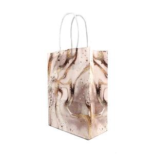 BOLSA C/ASA MARMOL ROSA VIEJO 15X8X21CM