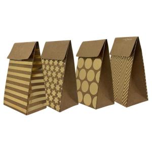 BOLSA DE PAPEL KRAFT CON SOLAPA X2-16,2X9,5X6,5 C/CIRCULOS