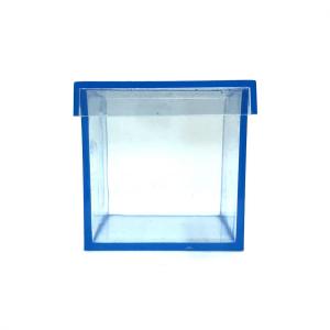 CAJA ACRILICO CELESTE 4 X 4 X 4.20 CCM