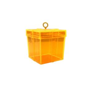 CAJA DE REGALO PESA PARA GLOBOS NARANJA