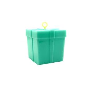 CAJA DE REGALO PESA PARA GLOBOS VERDE AGUA