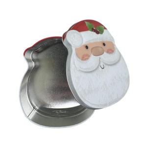 CAJA METALIZADA PAPA NOEL 10,5X 12X 5,5CM