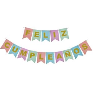CARTEL FELIZ CUMPELAÑOS MULTICOLOR