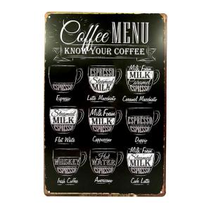 CHAPA "COFFEE MENU" 20 X 30 CM