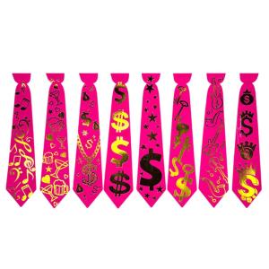 CORBATA FLUO FUCSIA CON DISEÑO