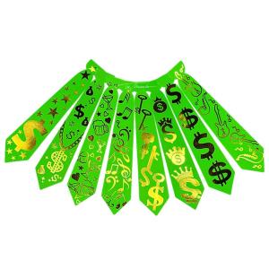 CORBATA FLUO VERDE CON DISEÑO