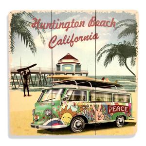 CUADRO BEACH CALIFORNIA - 40 X 40 CM