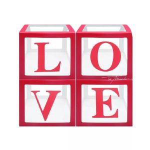 CUBO ROJO LOVE 30X30X30CM