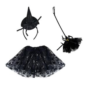 DISFRAZ BRUJITA NEGRO 40CM