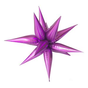 ESTRELLA 3 D - GLOBO METALIZADO 66 CM FUCSIA
