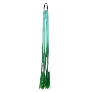 EXTENSION DE CABELLOS CON TRENZAS VERDE AGUA-VE