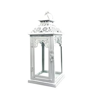 FAROL BLANCO CALADO 11.5X11.5X29CM