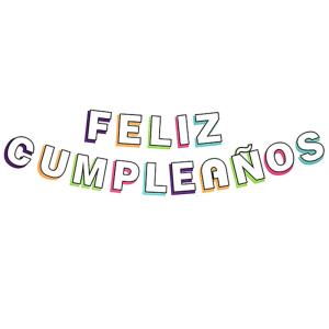 FELIZ CUMPLEAÑOS MULTICOLOR