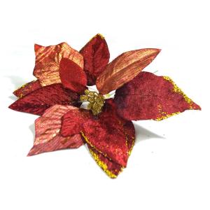 FLOR C/BRILLANTINA EN EL BORDE 21CM-BORDO
