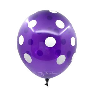 GLOBO  CON LUNARES X 25  CON LUNARES BLANCOS