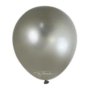 GLOBO  R18"  PERLADO X  5 UN PLATEADO