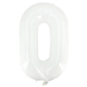 GLOBO BLANCO 100CM NUMERO 0