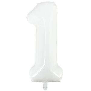 GLOBO BLANCO 100CM NUMERO 1