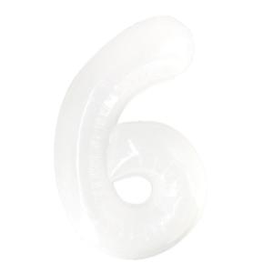 GLOBO BLANCO 100CM NUMERO 6