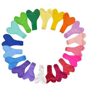GLOBO CORAZON R10 X 25UN AMARILLO
