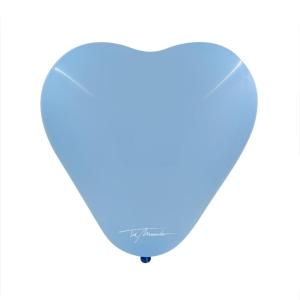 GLOBO CORAZON R10 X 25UN CELESTE