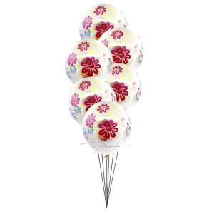 GLOBO CRISTAL FLORES MULTICOLOR X25