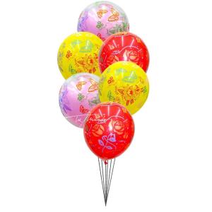 GLOBO DOBLE CRISTAL DIS.SURTIDOS X25