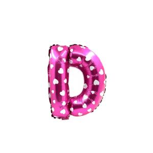 GLOBO MET. LETRAS ROSADO D