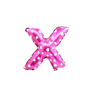 GLOBO MET. LETRAS ROSADO X